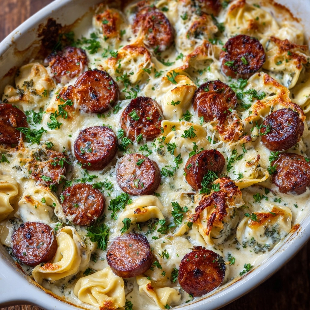 Crockpot Pierogi Casserole with Kielbasa Recipe - Recipe Image