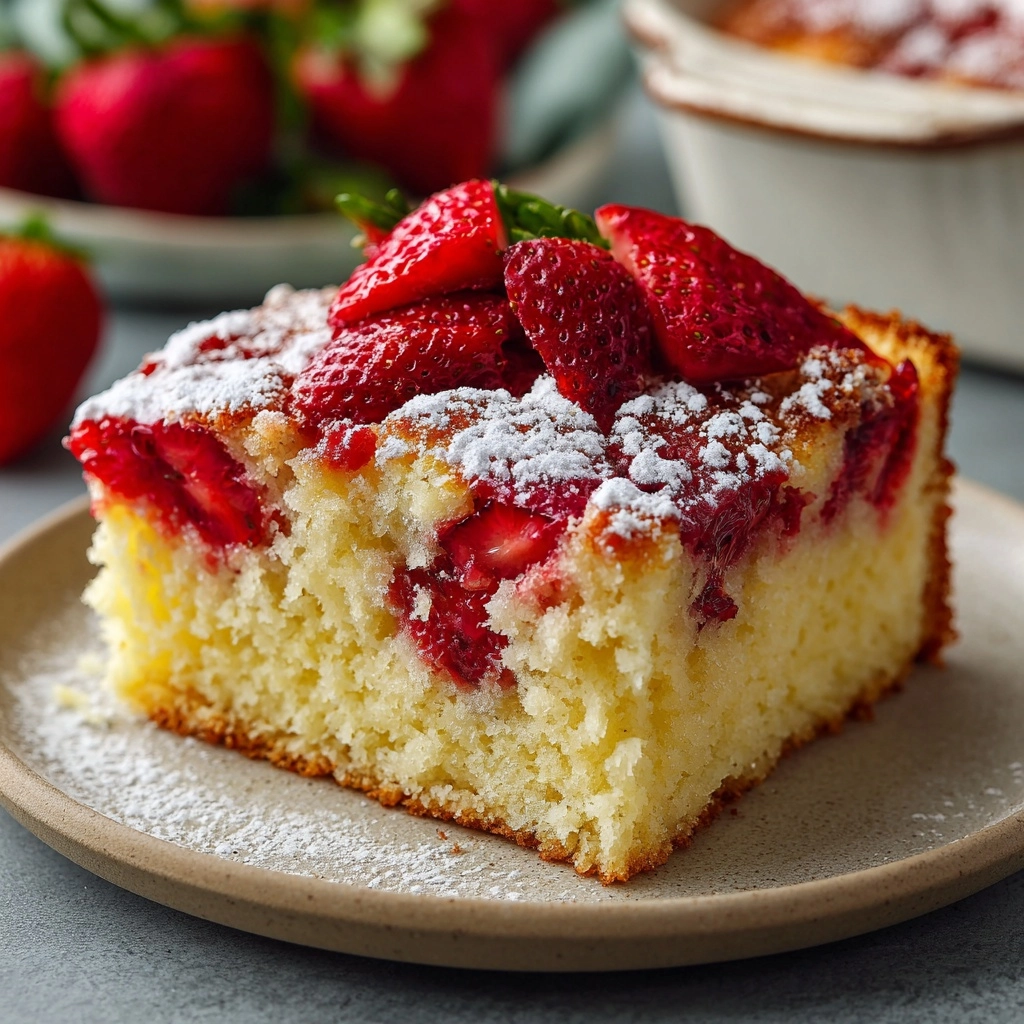 French Strawberry Cake Recipe - Recipe Image