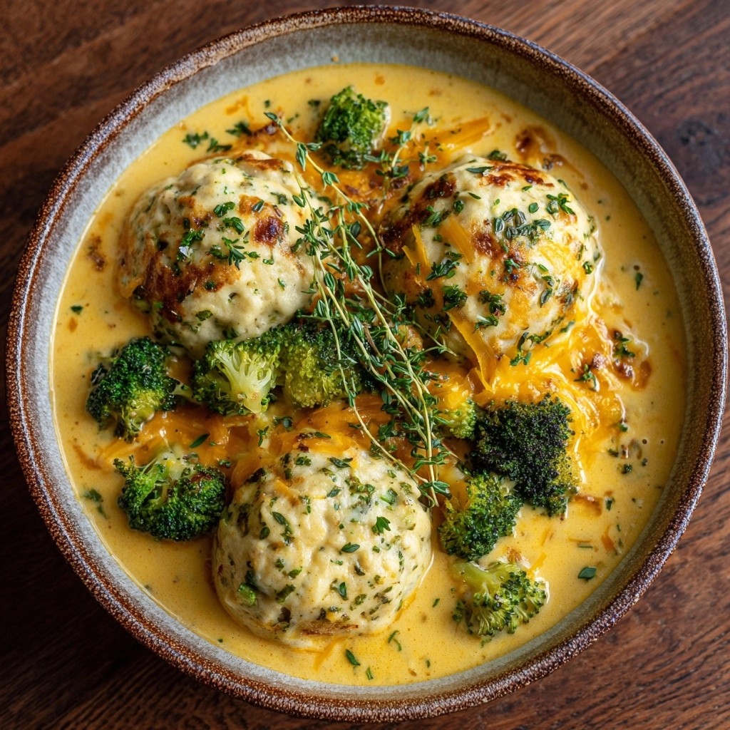 One Pot Broccoli Cheddar and Dumplings Recipe - Recipe Image
