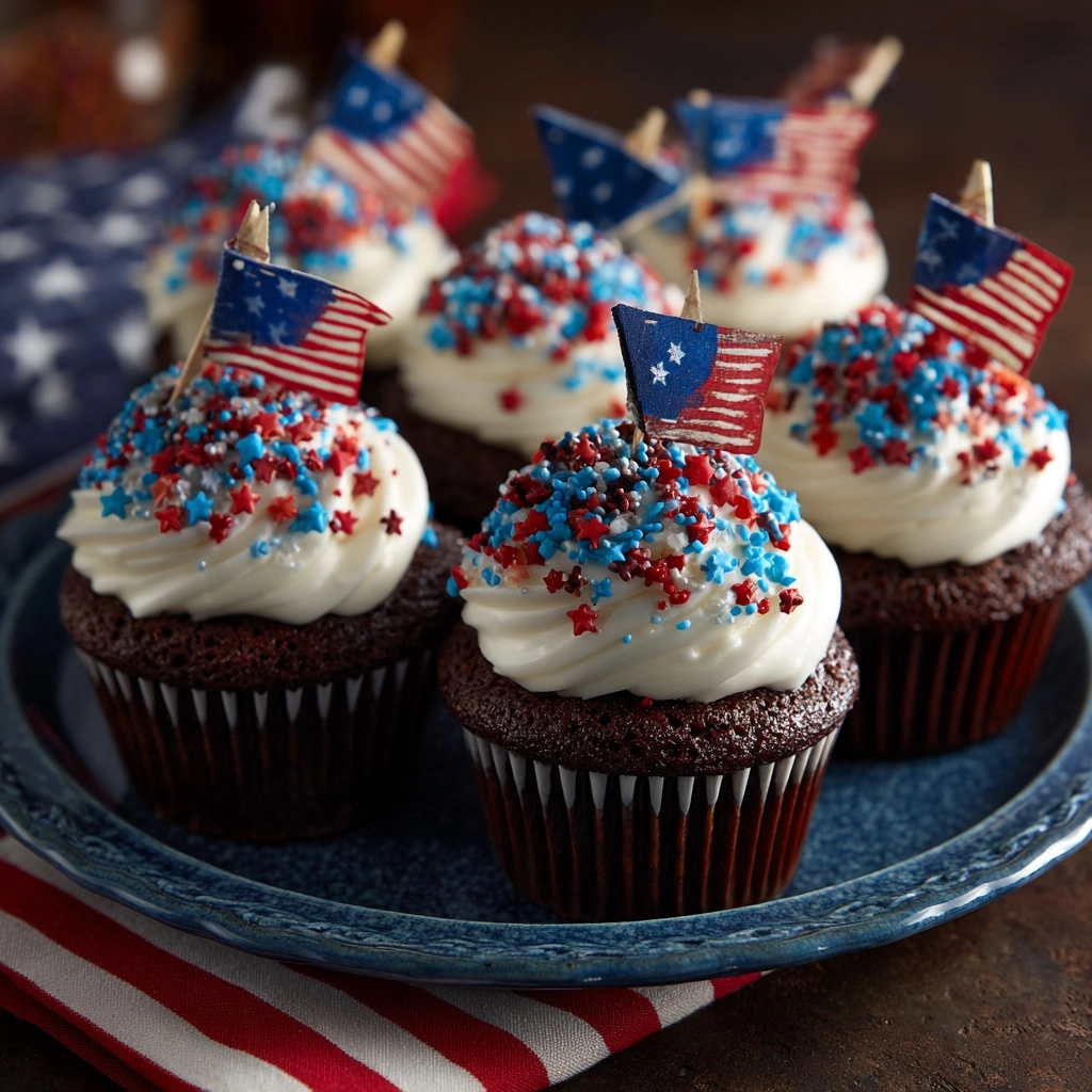 Patriotic Brownie Bombs Recipe - Recipe Image