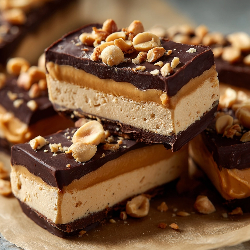 Frozen Peanut Butter Yogurt Bars Recipe - Recipe Image