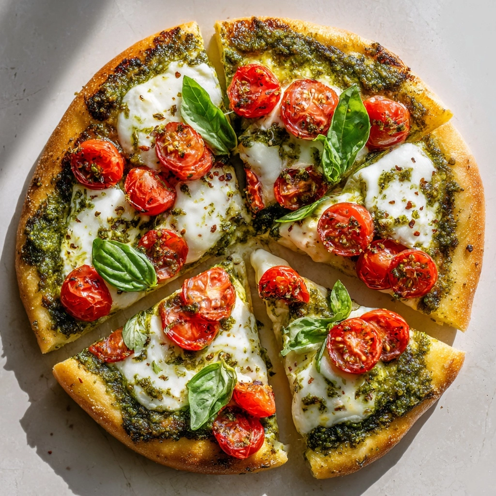 Veggie Garden Pesto Pizza Recipe - Recipe Image