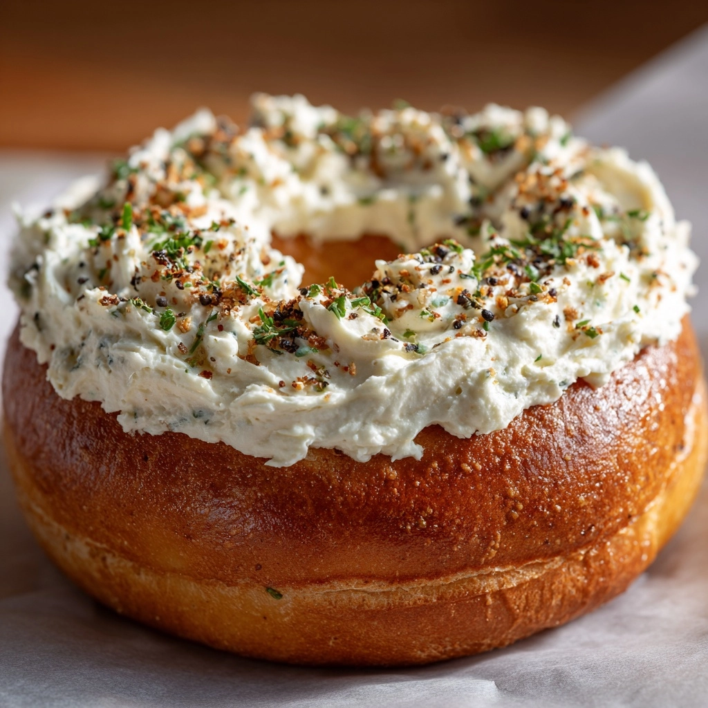 Cream Cheese Stuffed Garlic Bagels Recipe - Recipe Image