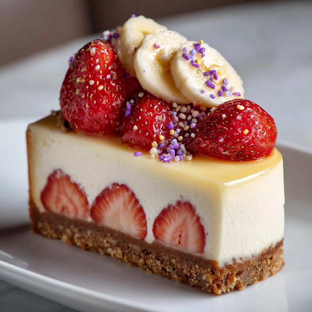 Banana-Strawberry Cheesecake Recipe - Recipe Image