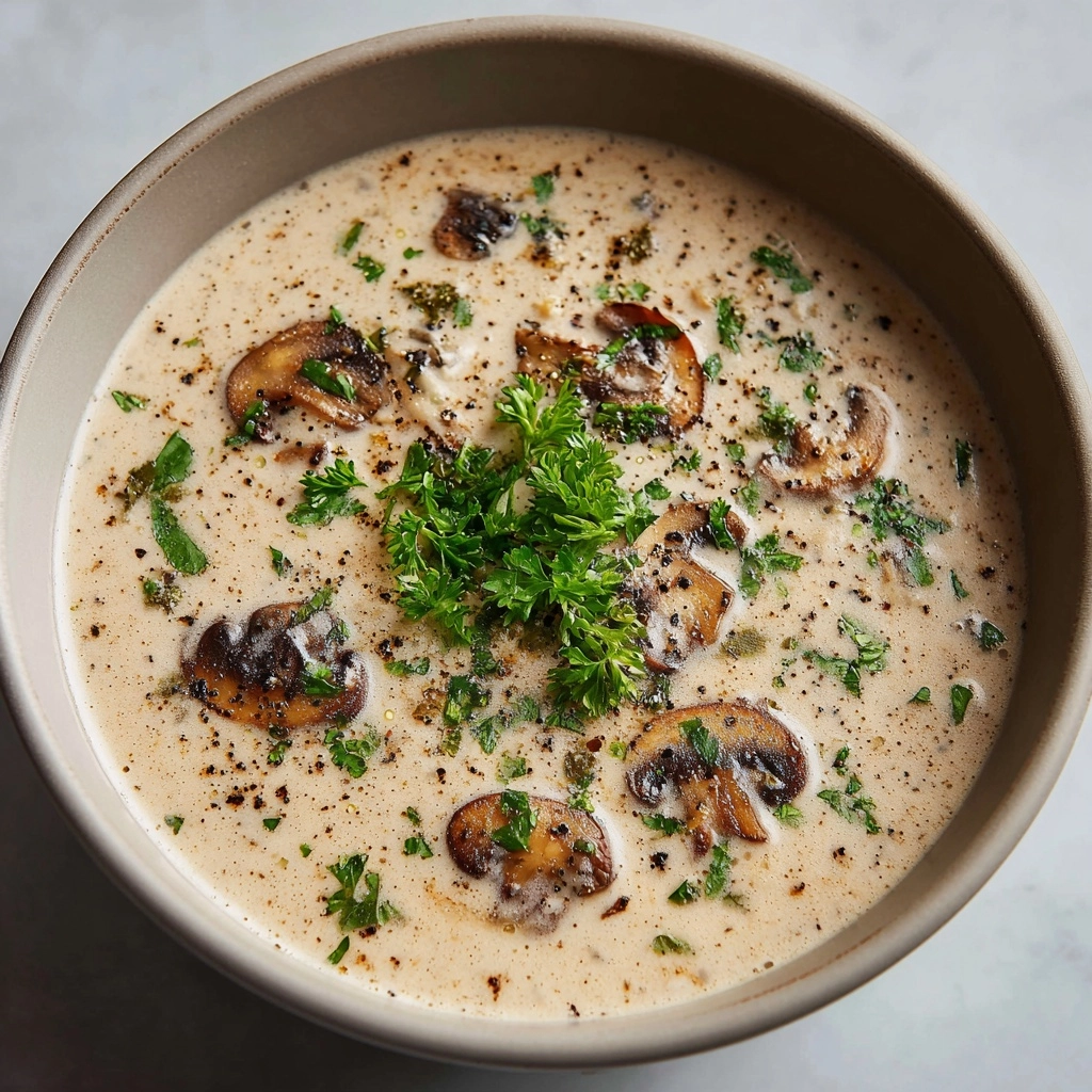 Decadent and Creamy Mushroom Soup Recipe - Recipe Image