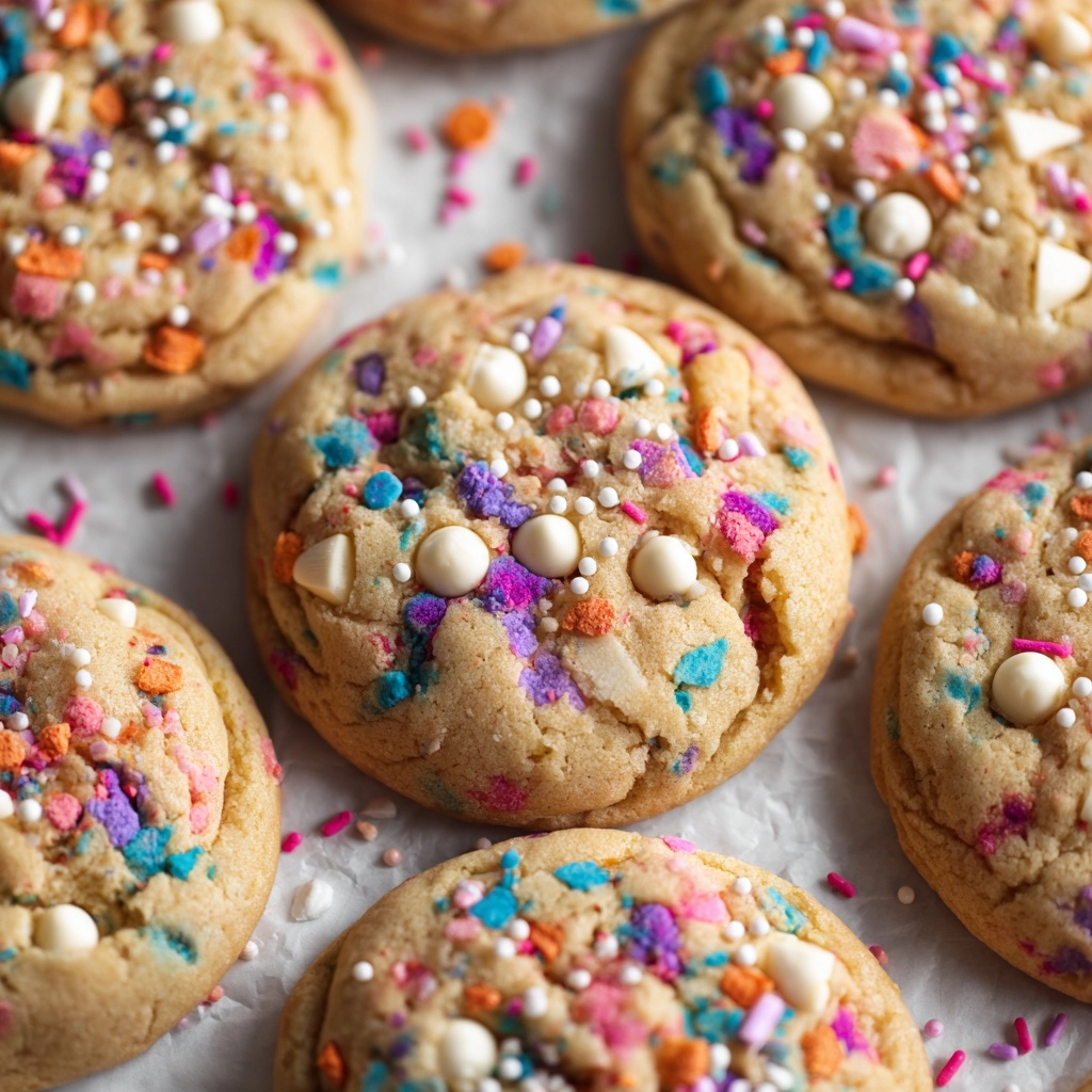White Chocolate Confetti Cookies Recipe - Recipe Image