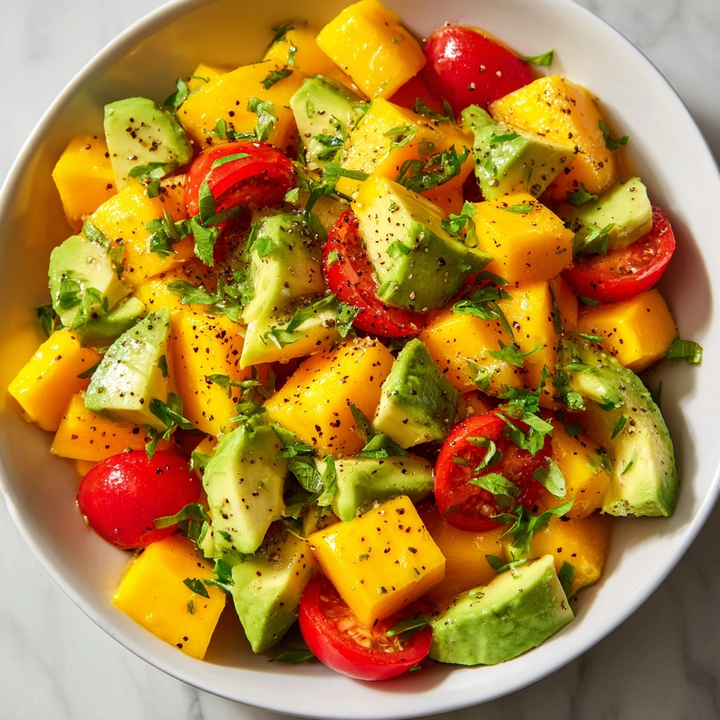 Mango, Avocado, and Tomato Salad with a Citrusy Twist Recipe - Recipe Image