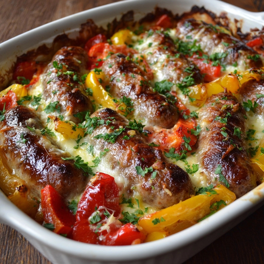 Italian Sausage and Pepper Casserole Recipe - Recipe Image