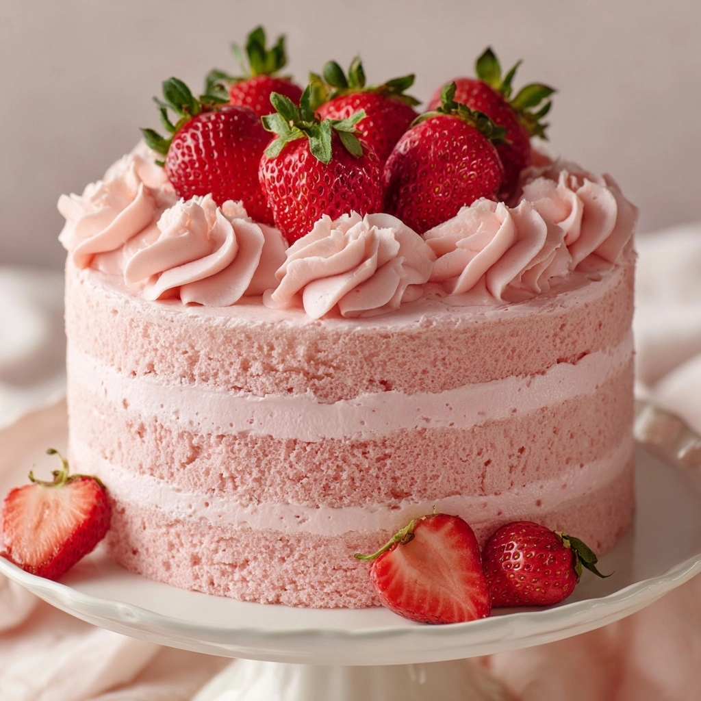 Best Strawberry Cake Ever Recipe - Recipe Image