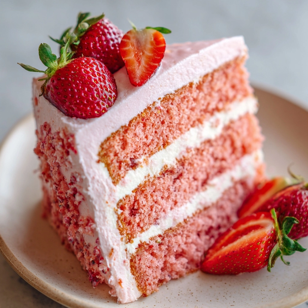 Double Strawberry Cake Recipe - Recipe Image