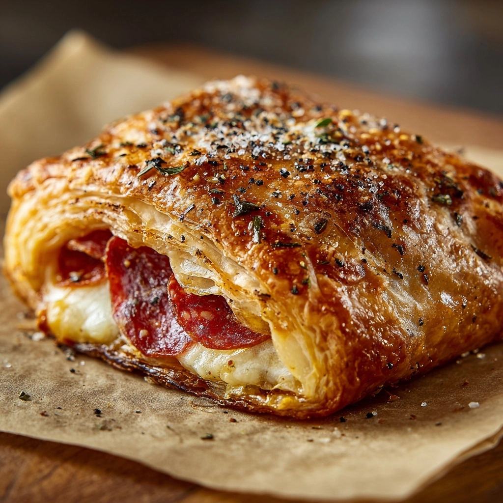 Easy Mozzarella Pepperoni Croissant Rolls Recipe - Recipe Image