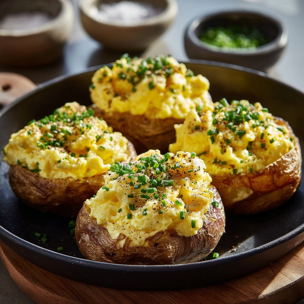 Scrambled Eggs with Grated Potato and Chives Recipe - Recipe Image