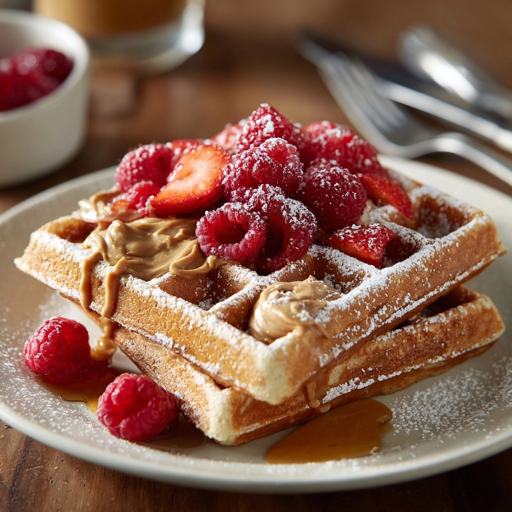 Cinnamon Sugar Belgian Waffles Recipe - Recipe Image