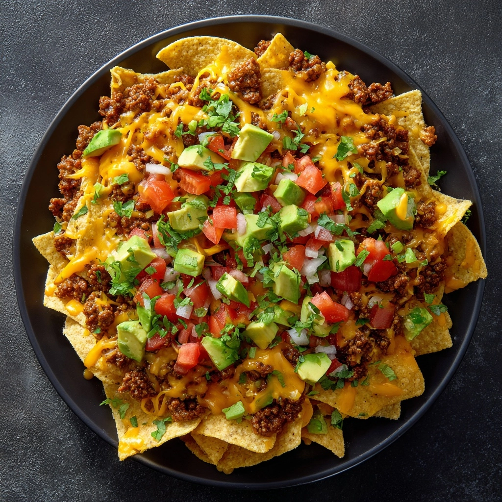 Easy Cheesy Beef Nachos Recipe - Recipe Image