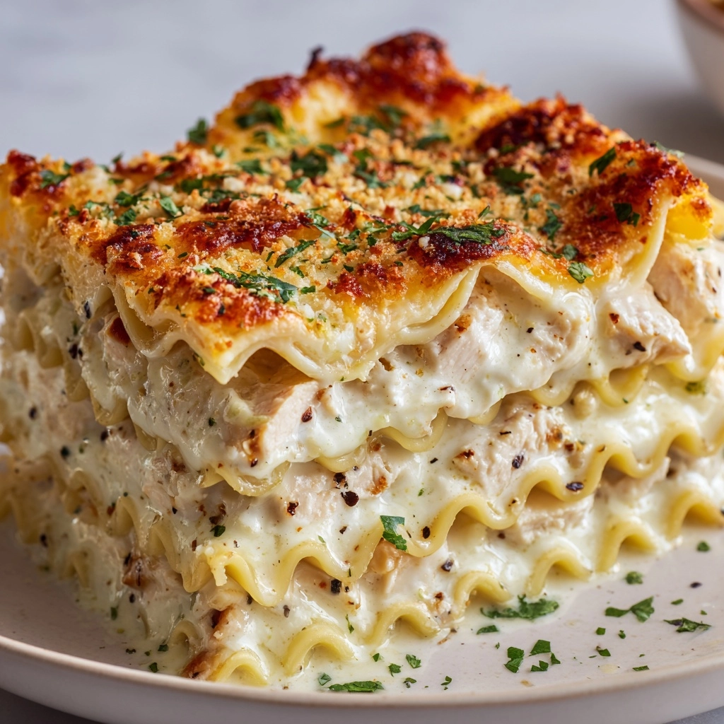 Chicken Alfredo Lasagna Recipe - Recipe Image