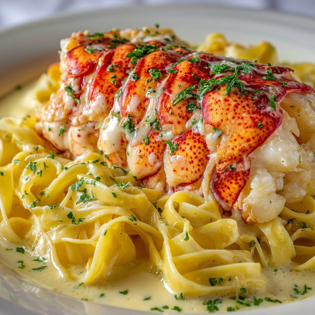 Cajun Seafood Alfredo with Lobster, Crab & Salmon Recipe - Recipe Image