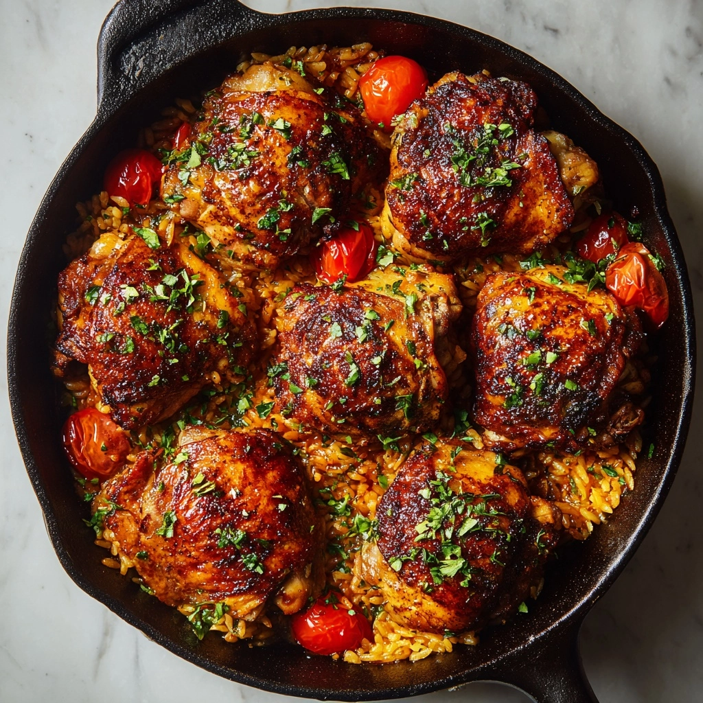 One-Pot Italian Tomato Chicken and Rice Recipe - Recipe Image