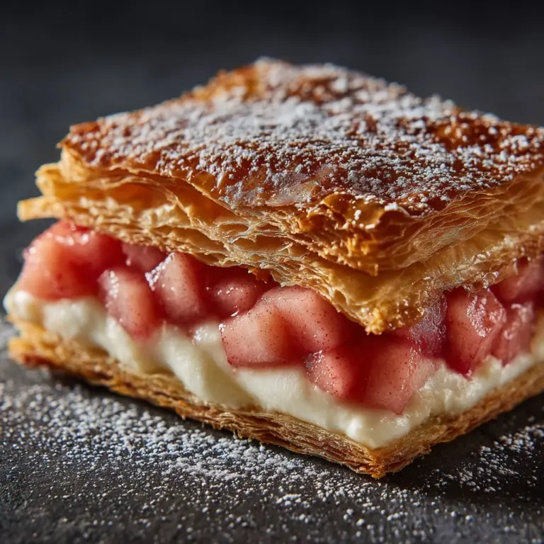 Rhubarb Cream Cheese Puff Pastries Recipe