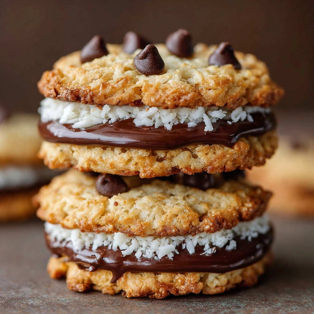 Chocolate Chip Coconut Sandwich Cookies Recipe - Recipe Image