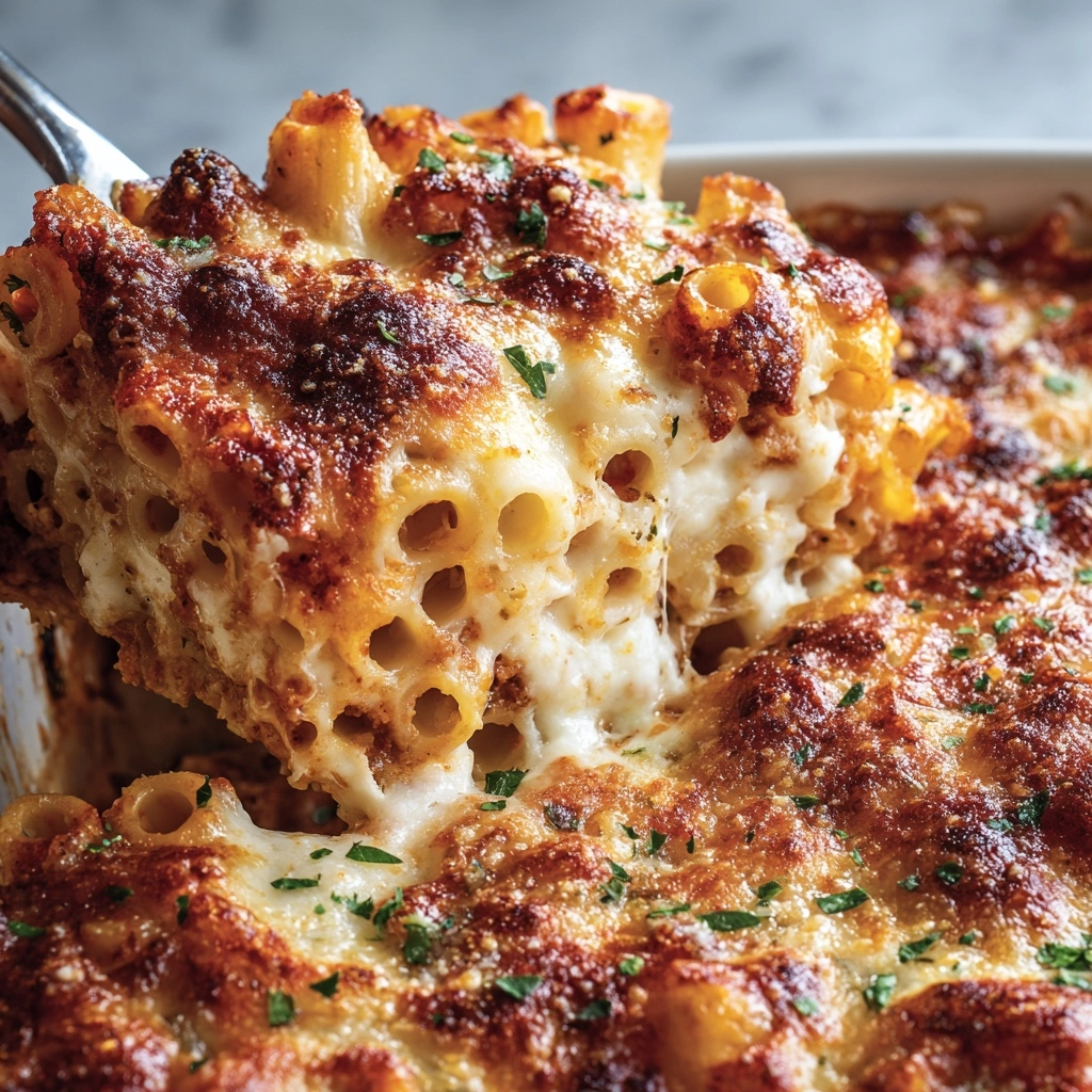 Three Cheese Baked Ziti Recipe - Recipe Image