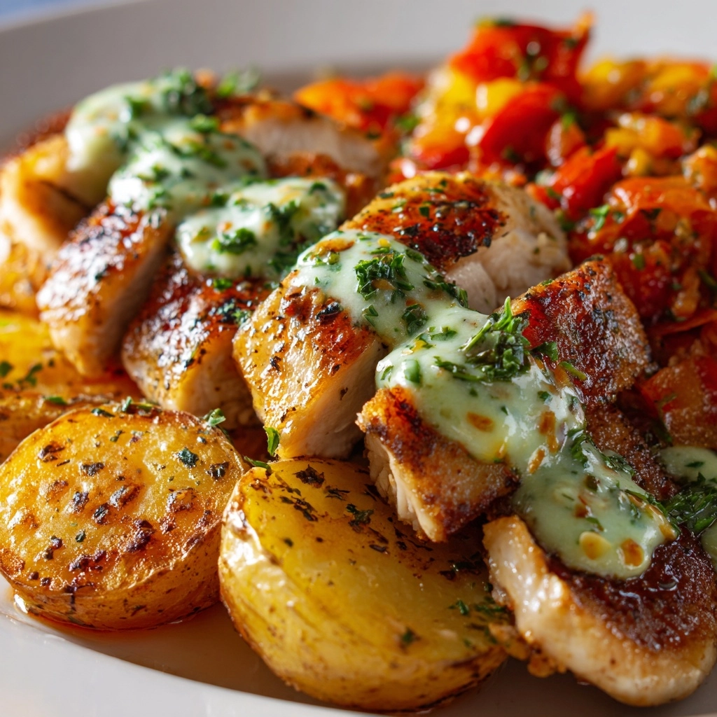 Tuscan Garlic Chicken with Crispy Potatoes Recipe - Recipe Image