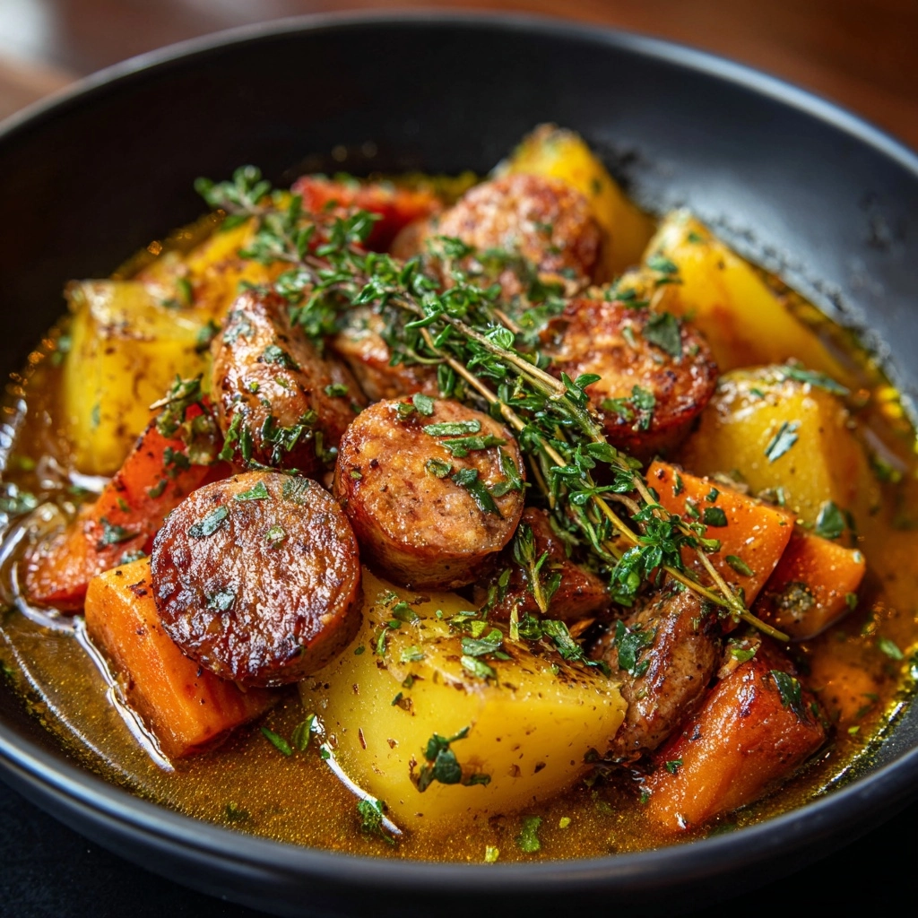 Crockpot Sausage Casserole Recipe - Recipe Image