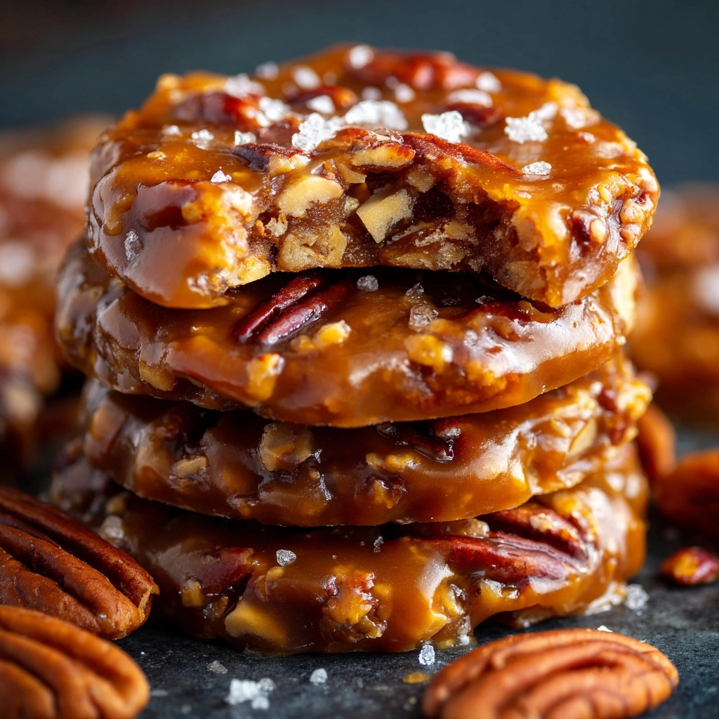 No-Bake Coconut Pecan Praline Cookies Recipe - Recipe Image