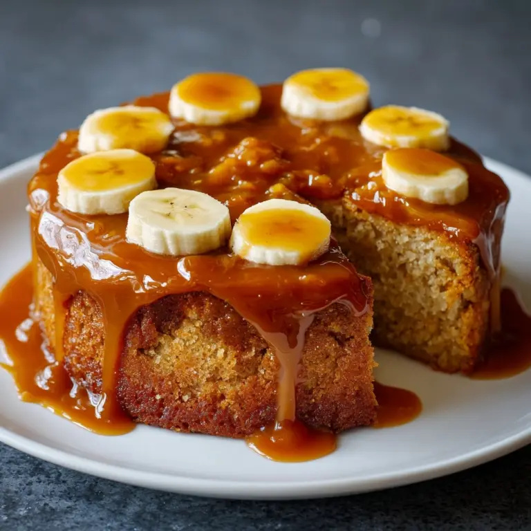 Banana Caramel Cake Recipe