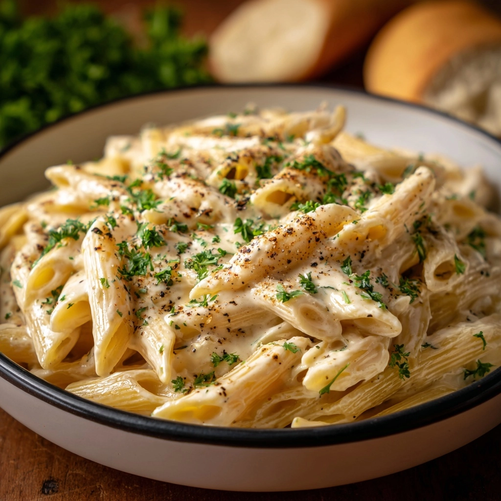 Crockpot Olive Garden Chicken Pasta Recipe - Recipe Image