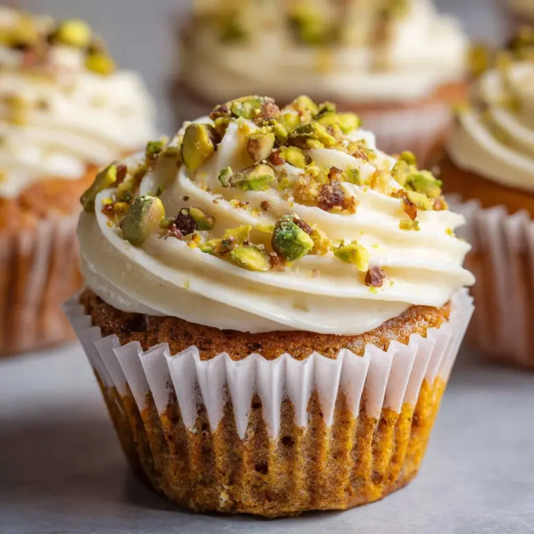 Luscious Pistachio Cupcakes with Vanilla Buttercream Frosting Recipe