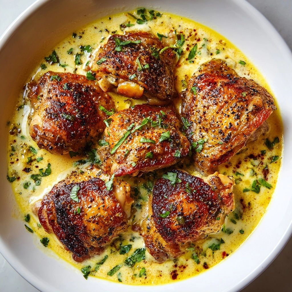 Creamy Oven Baked Chicken Thighs Recipe - Recipe Image