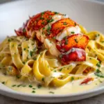 Cajun Seafood Alfredo with Lobster, Crab & Salmon Recipe