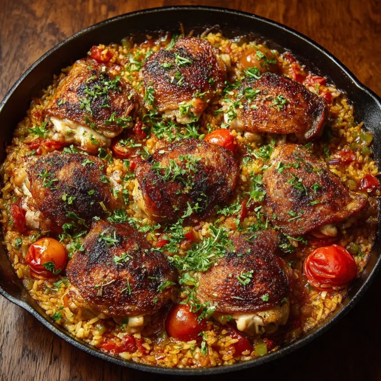One-Pot Italian Tomato Chicken and Rice Recipe