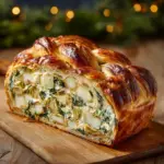 Spinach Artichoke Dip Pull-Apart Christmas Bread Recipe