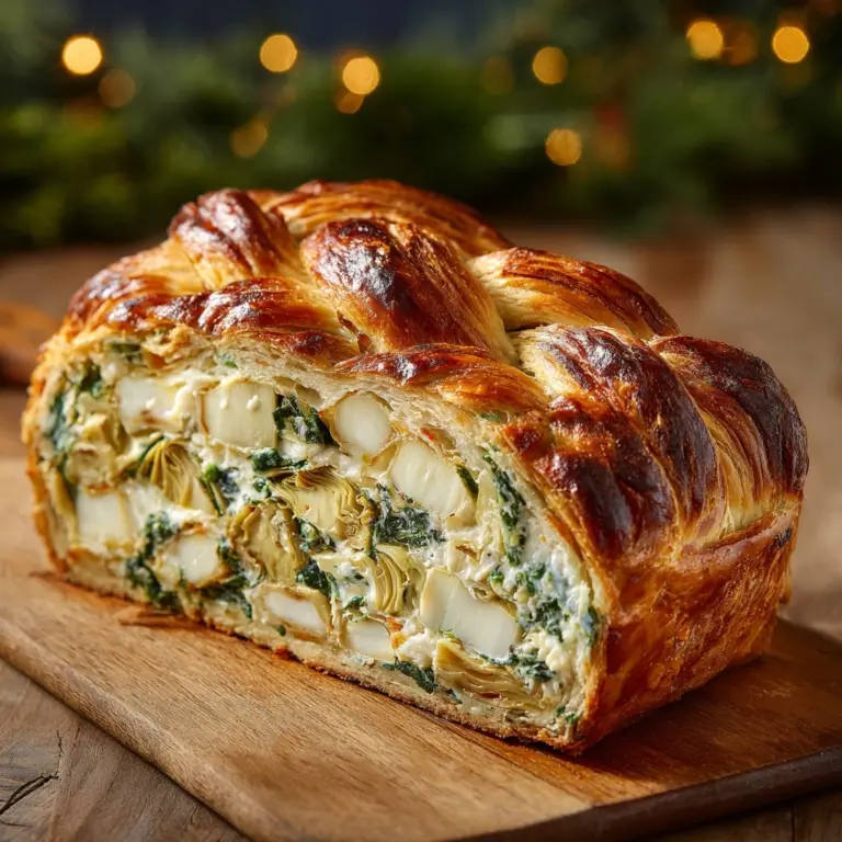 Spinach Artichoke Dip Pull-Apart Christmas Bread Recipe
