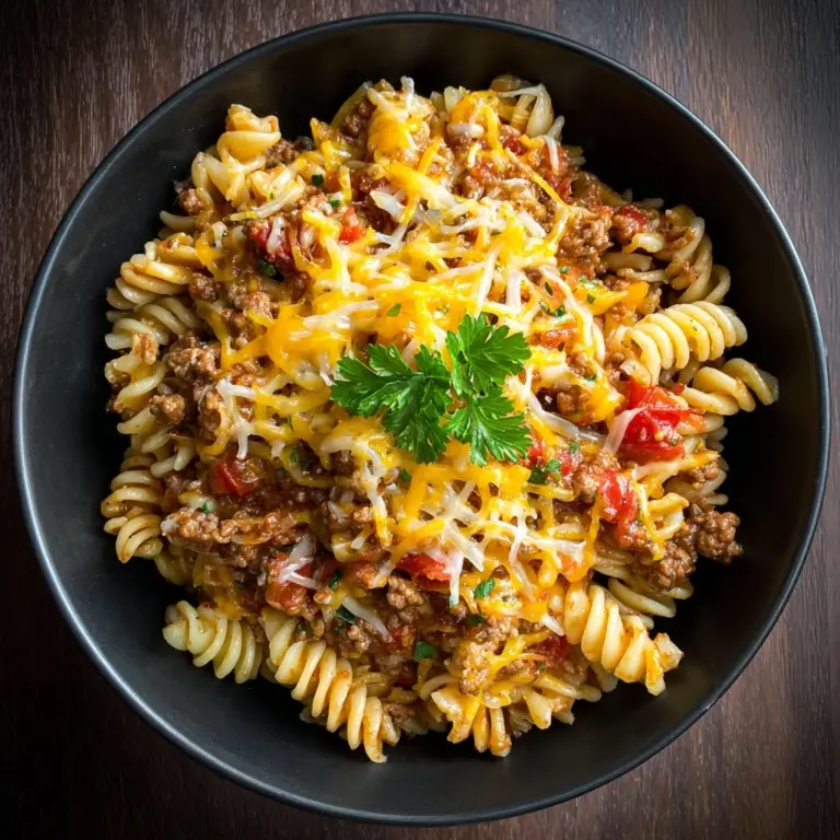 Cheesy Sloppy Cheeseburger Pasta Delight Recipe