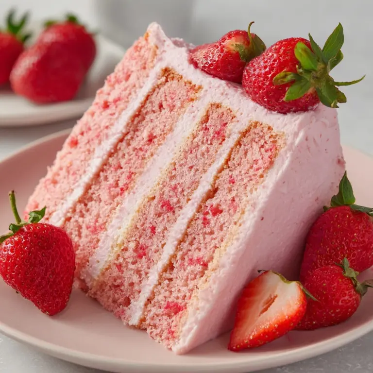 Double Strawberry Cake Recipe