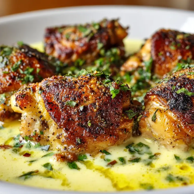 Creamy Oven Baked Chicken Thighs Recipe