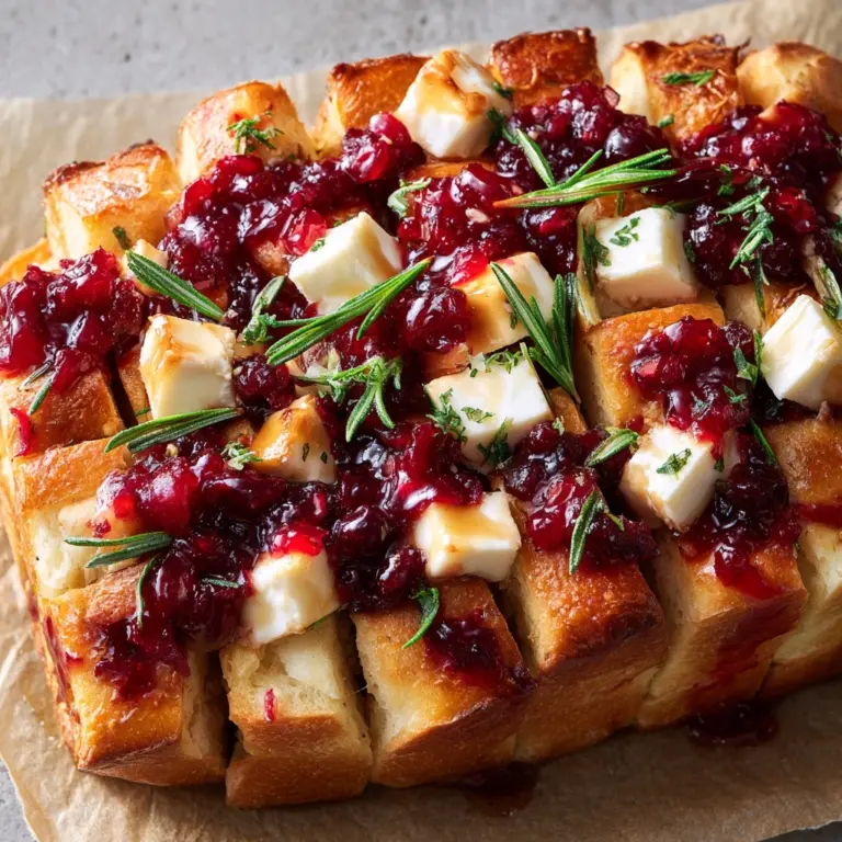 Cranberry Brie Sourdough Pull-Apart Bread Recipe
