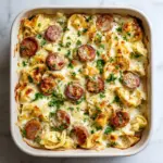Crockpot Pierogi Casserole with Kielbasa Recipe