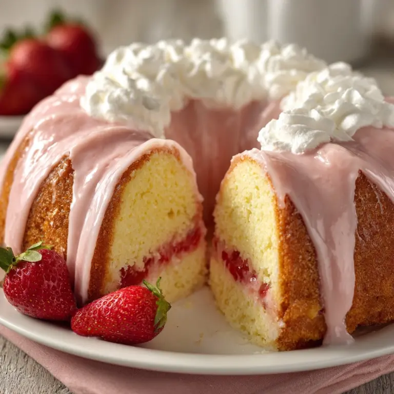 Strawberry Buttermilk Pound Cake Recipe