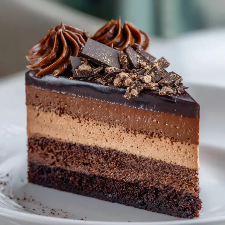 Dark Chocolate Mousse Cake Recipe