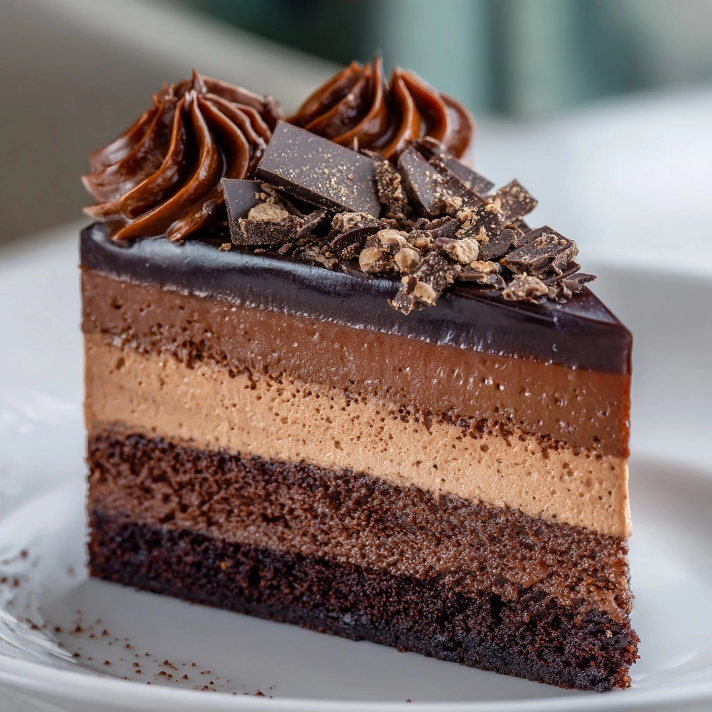 Dark Chocolate Mousse Cake Recipe