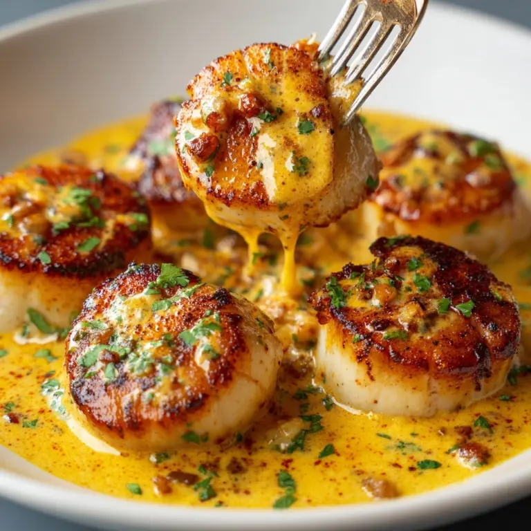 Seared Scallops Cajun Cream Sauce Recipe