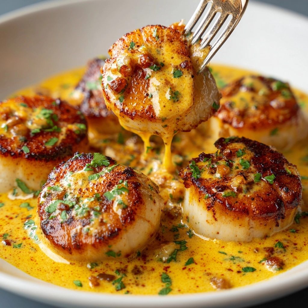 Seared Scallops Cajun Cream Sauce Recipe