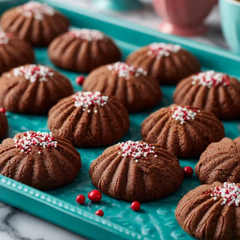 Piped Chocolate Butter Cookies Recipe