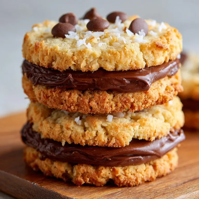 Chocolate Chip Coconut Sandwich Cookies Recipe