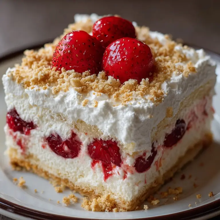 Simple No Bake Strawberry Cheesecake Lasagna Recipe