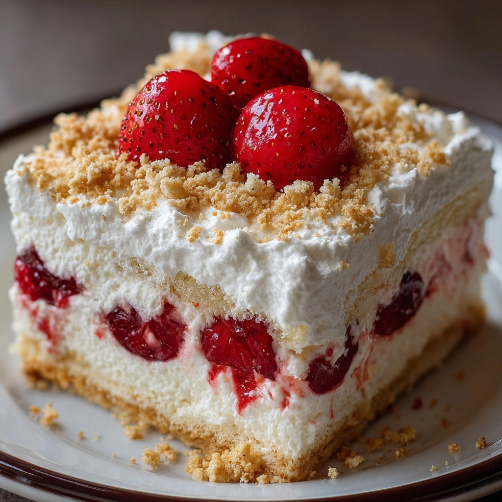 Simple No Bake Strawberry Cheesecake Lasagna Recipe - Recipe Image