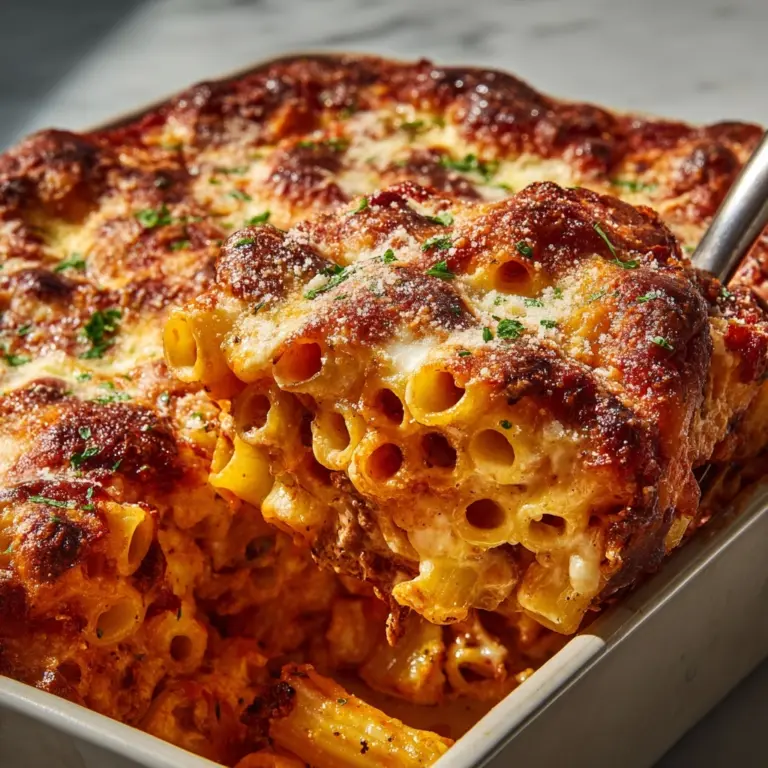Three Cheese Baked Ziti Recipe